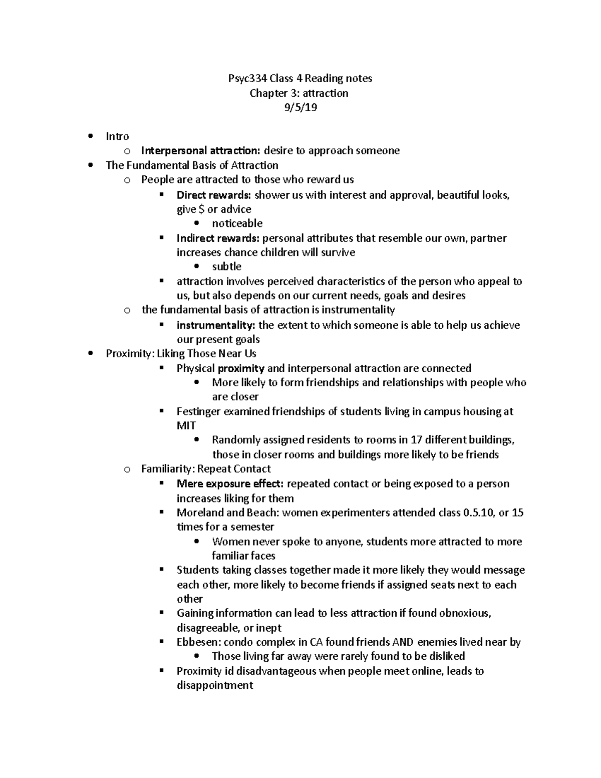 Psyc334 Class 4 Reading notes - Psyc334 Class 4 Reading notes Chapter 3 ...