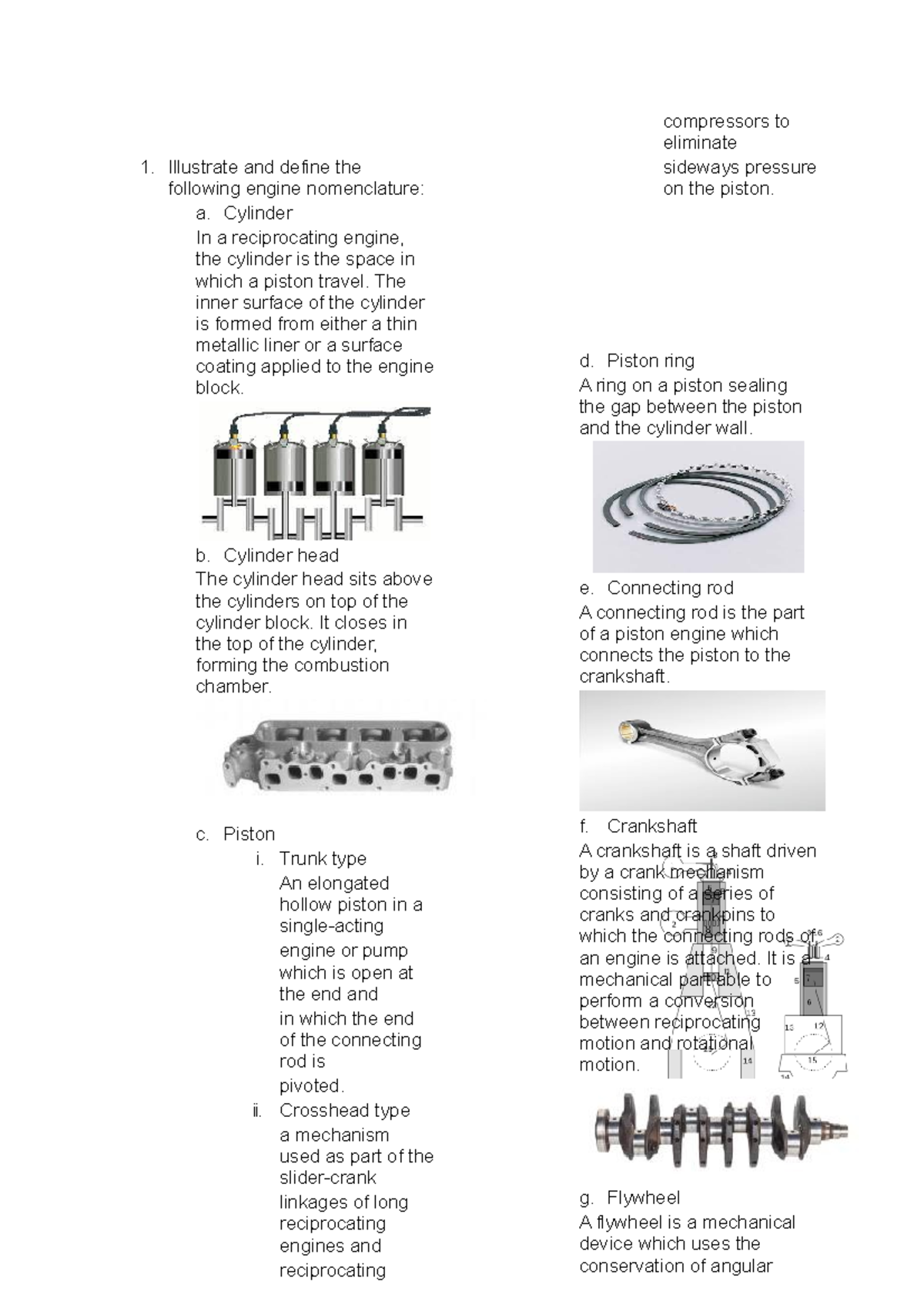 MEEC3 - MEEC Lecture Notes - Illustrate and define the following engine ...