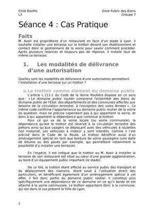 Dpb Td Cas Pratiques Cas Pratique Droit Public Des Biens S Ance Une Association