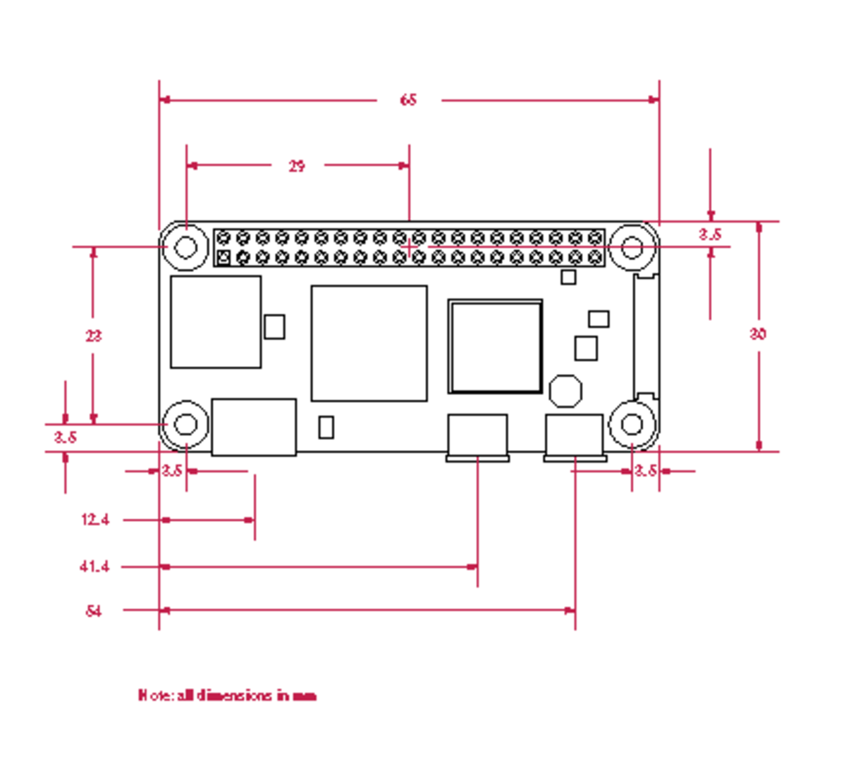 32374 raspberry pi zero 2 w mechanical drawing - mba 201 - Note: all ...