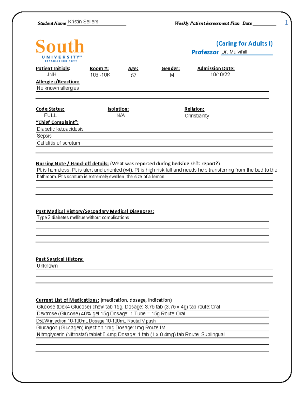 care-plan1-ksellers-nsg3038-student-name-weekly-patient-assessment