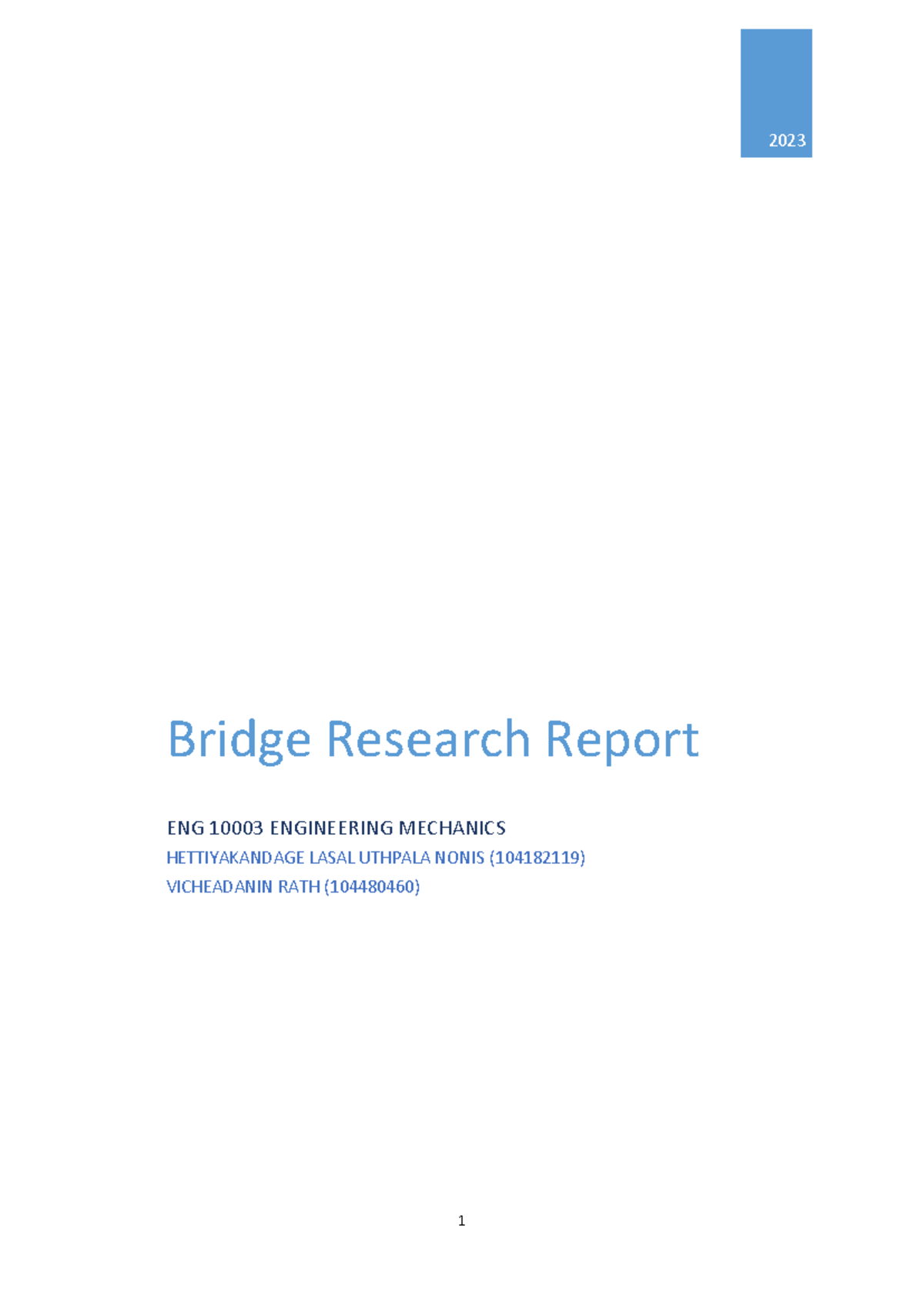 First Bridge Report - 1 2023 Bridge Research Report ENG 10003 ...