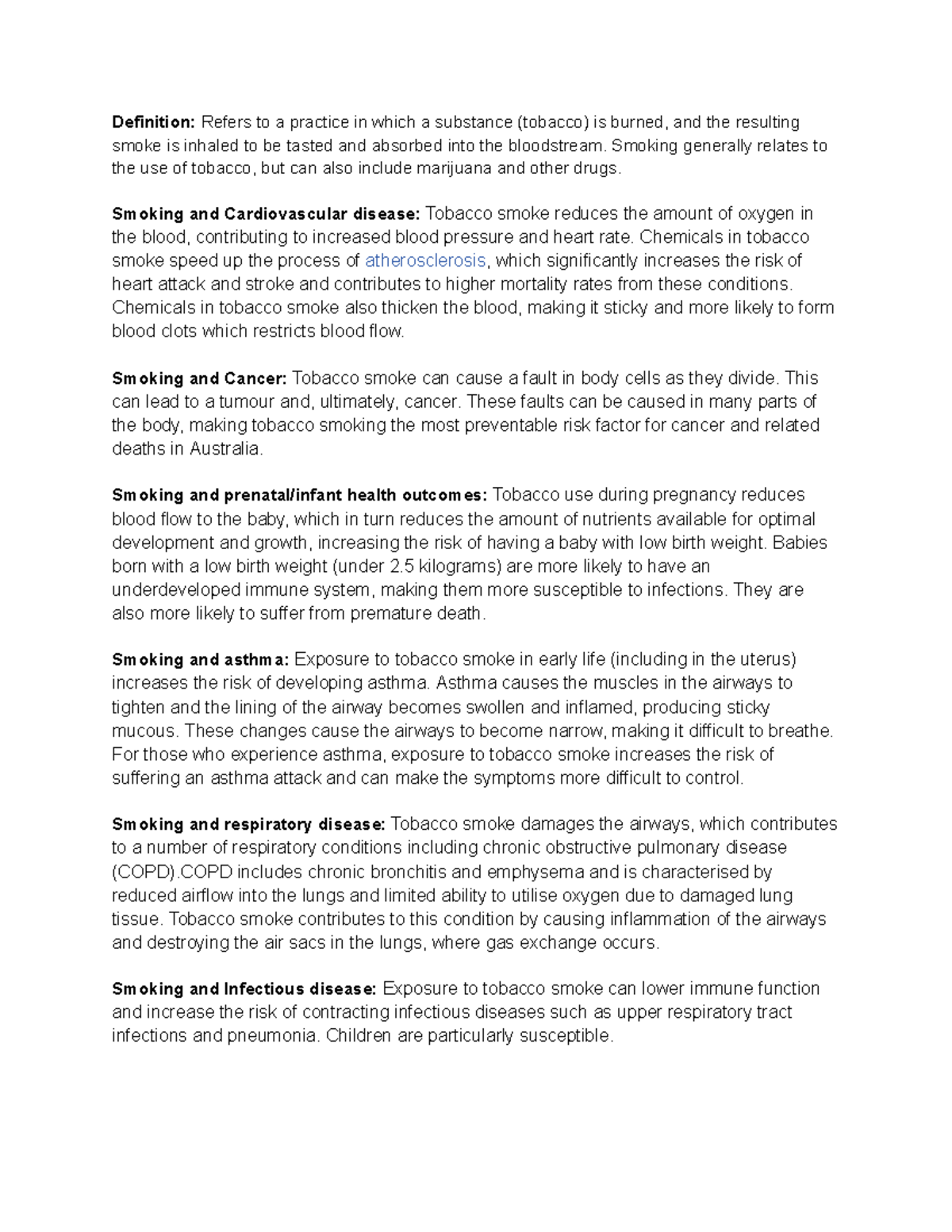 Smoking Definition Refers to a practice in which a substance