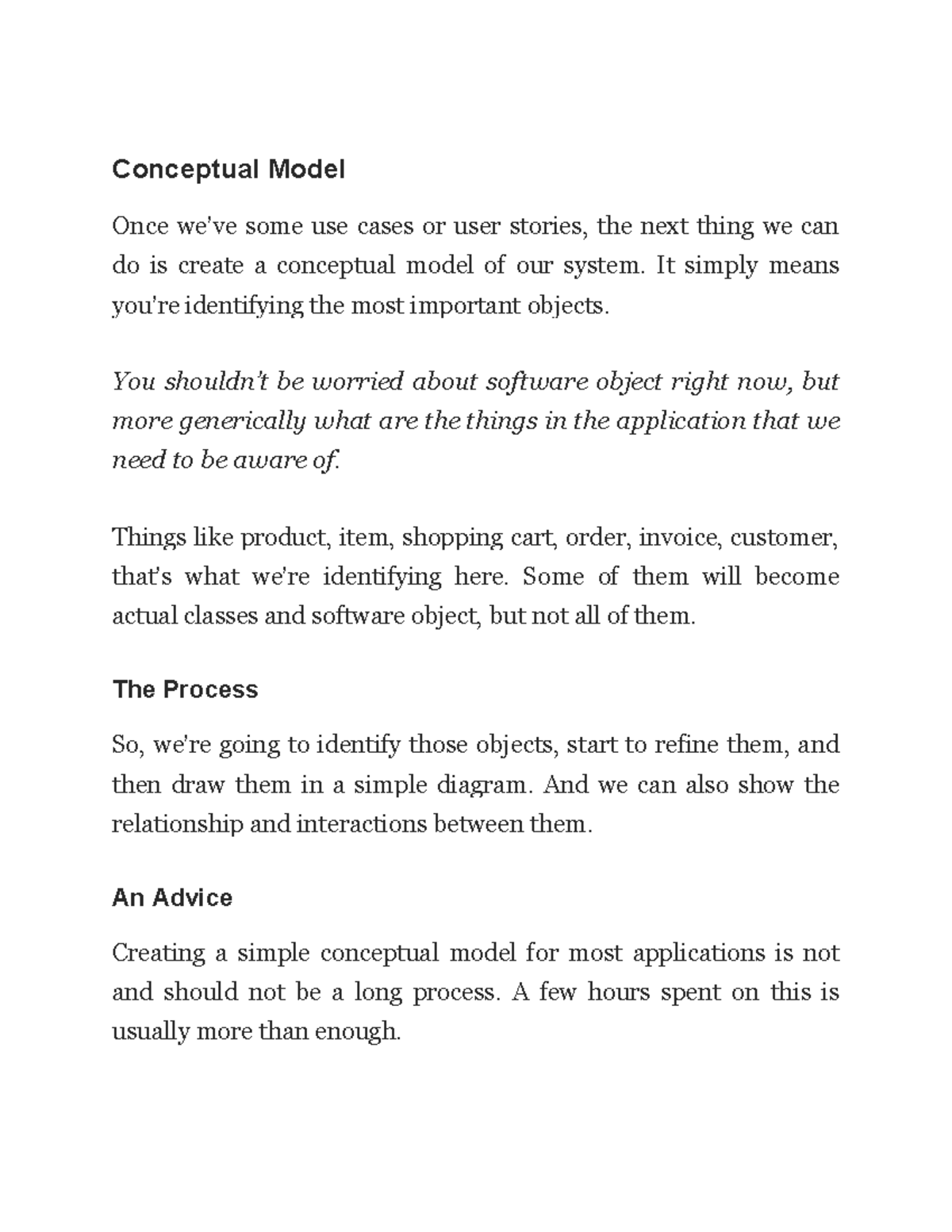 Conceptual Model - Diagrams - Conceptual Model Once we’ve some use ...