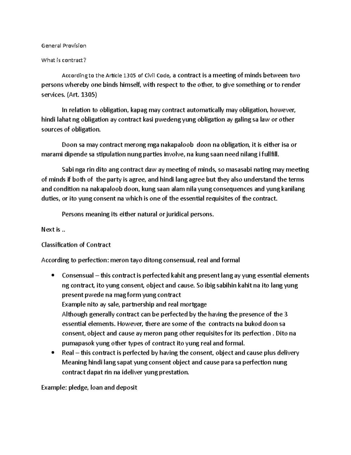 General Provision 1 General Provision General Provision What Is Contract According To The General Provision 1 General Provision General Provision What Is Contract According To The