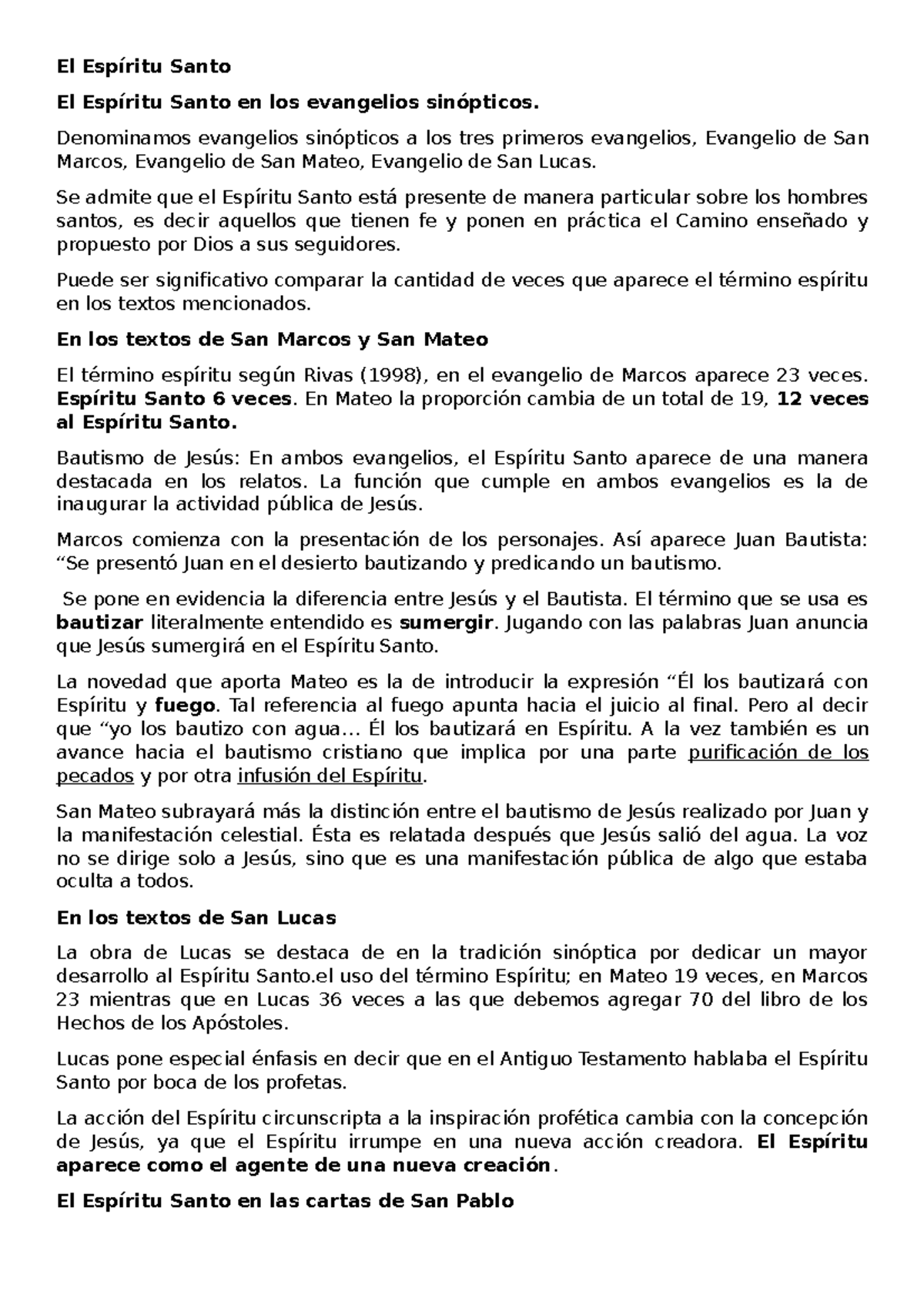 El Espíritu Santo - El Espíritu Santo El Espíritu Santo en los ...