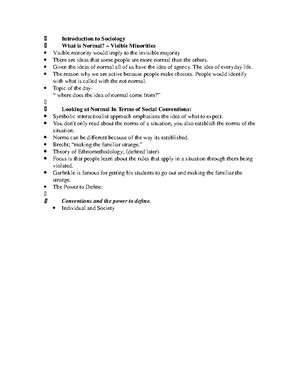 Lecture 1 - Intro - Lecture 1 05/06/14 Sociology 1A06 Introduction P ...