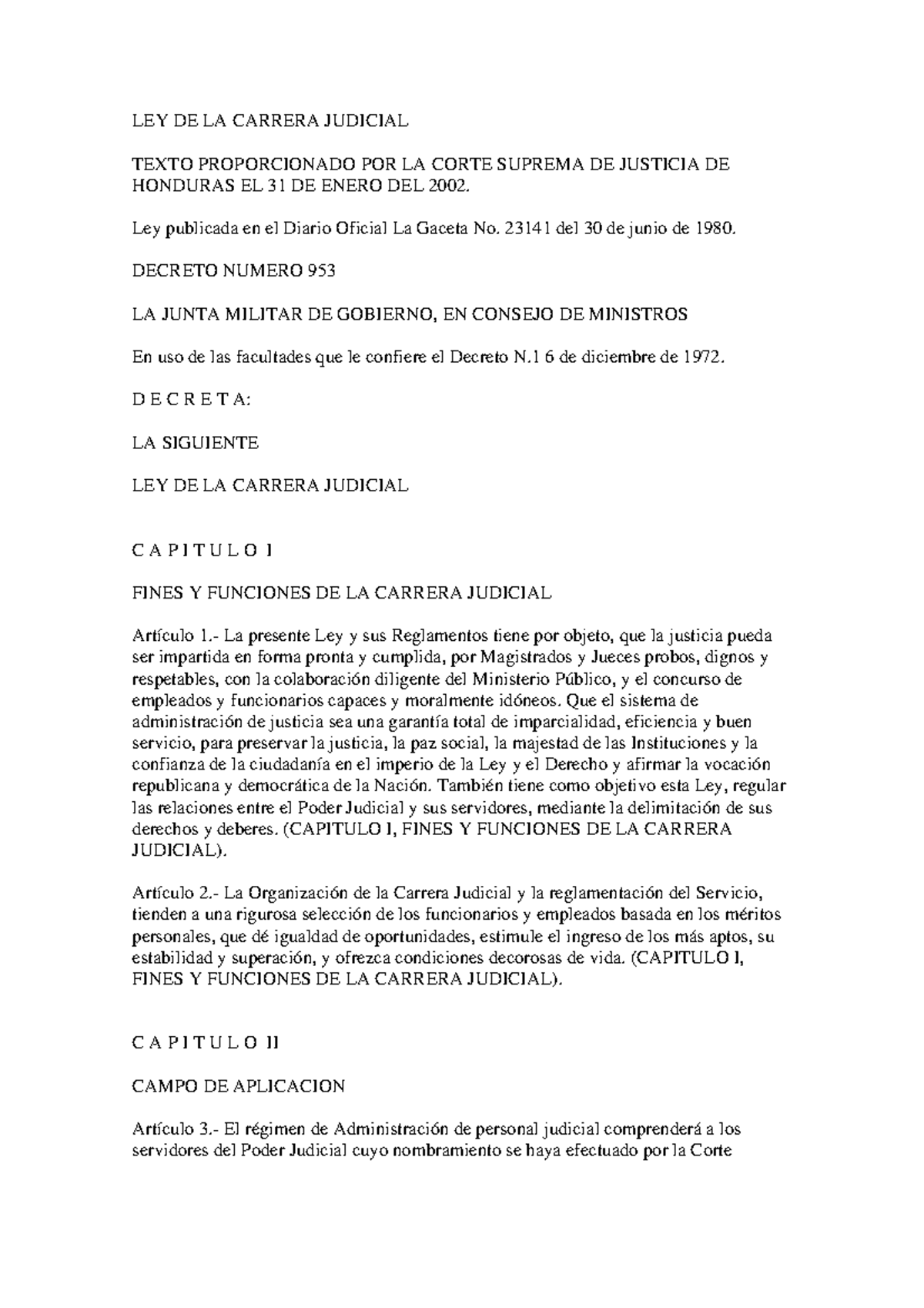 Ley De La Carrera Judicial - LEY DE LA CARRERA JUDICIAL TEXTO ...