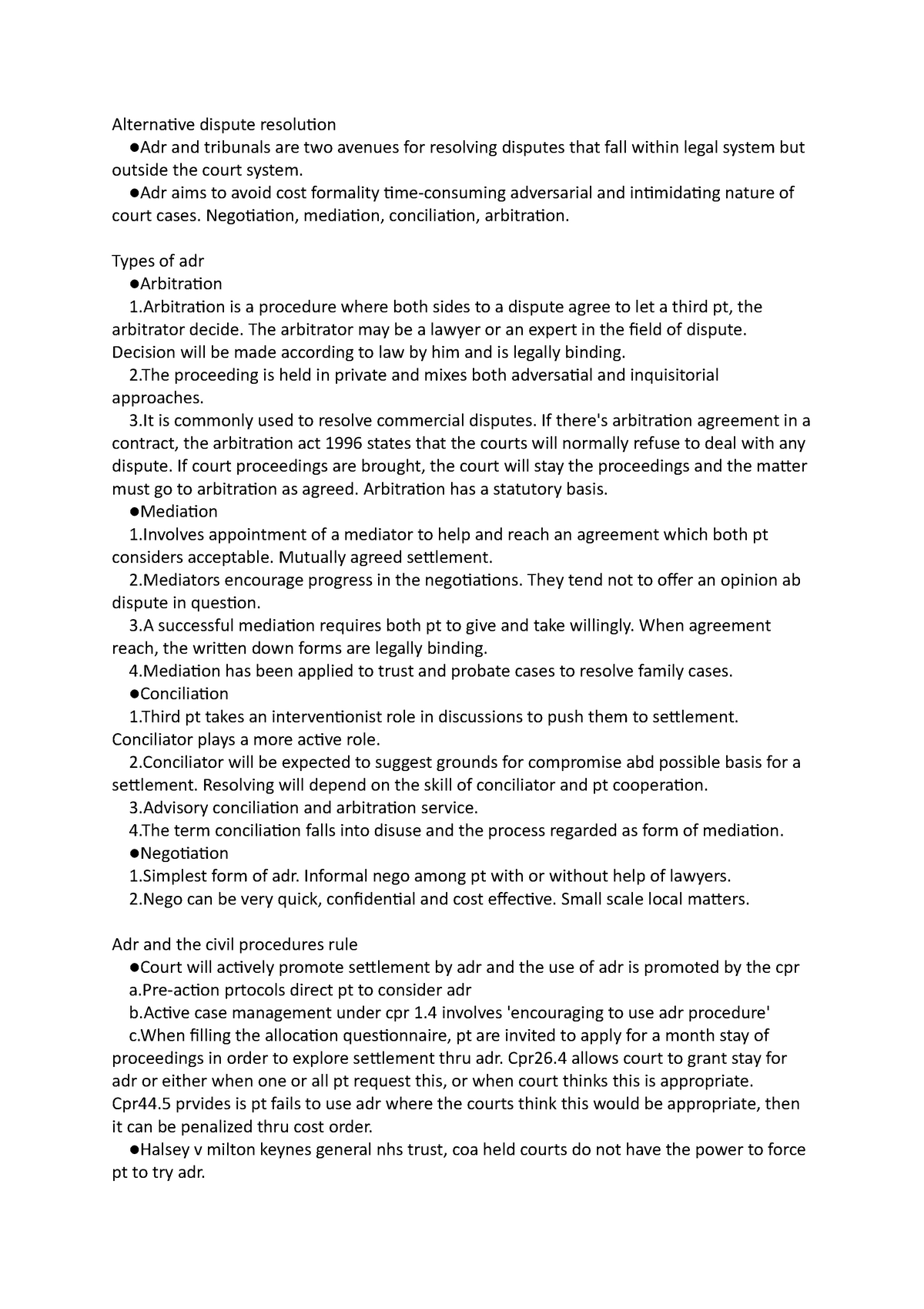 alternative dispute resolution essay uk