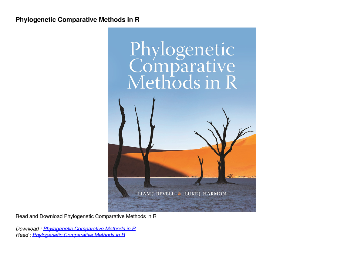 [PDF] DOWNLOAD Phylogenetic Comparative Methods in R - Phylogenetic ...