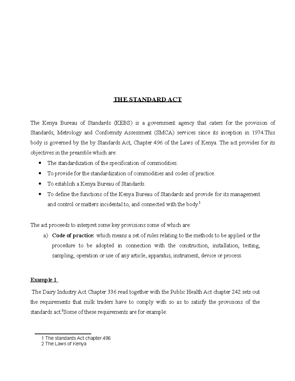 Consumer - THE STANDARD ACT The Kenya Bureau of Standards (KEBS) is a ...