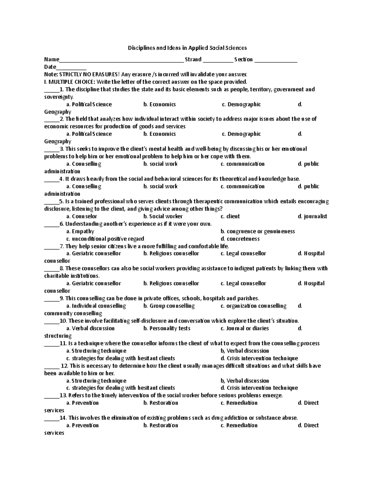 Disciplines And Ideas In Applied Social Sciences Finals - Disciplines ...