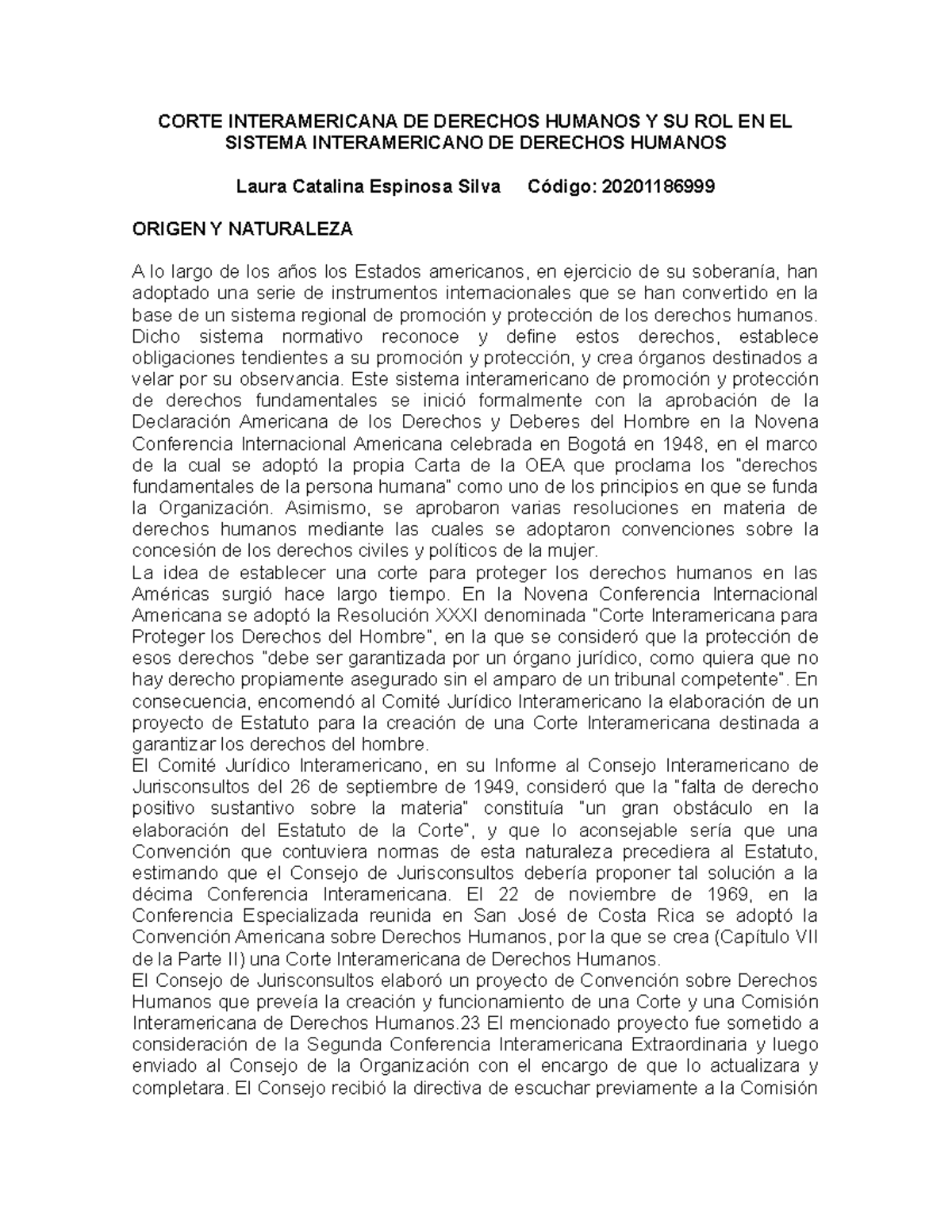 Corte Interamericana DE Ederechos Humanos Y SU ROL EN EL Sistema ...