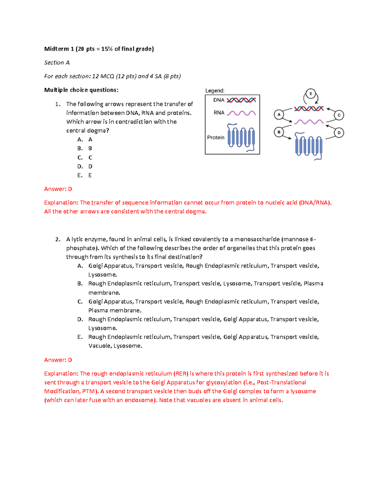 Midterm 1ABCD-Master Marking Scheme 1 - Midterm 1 (20 Pts = 15% Of ...