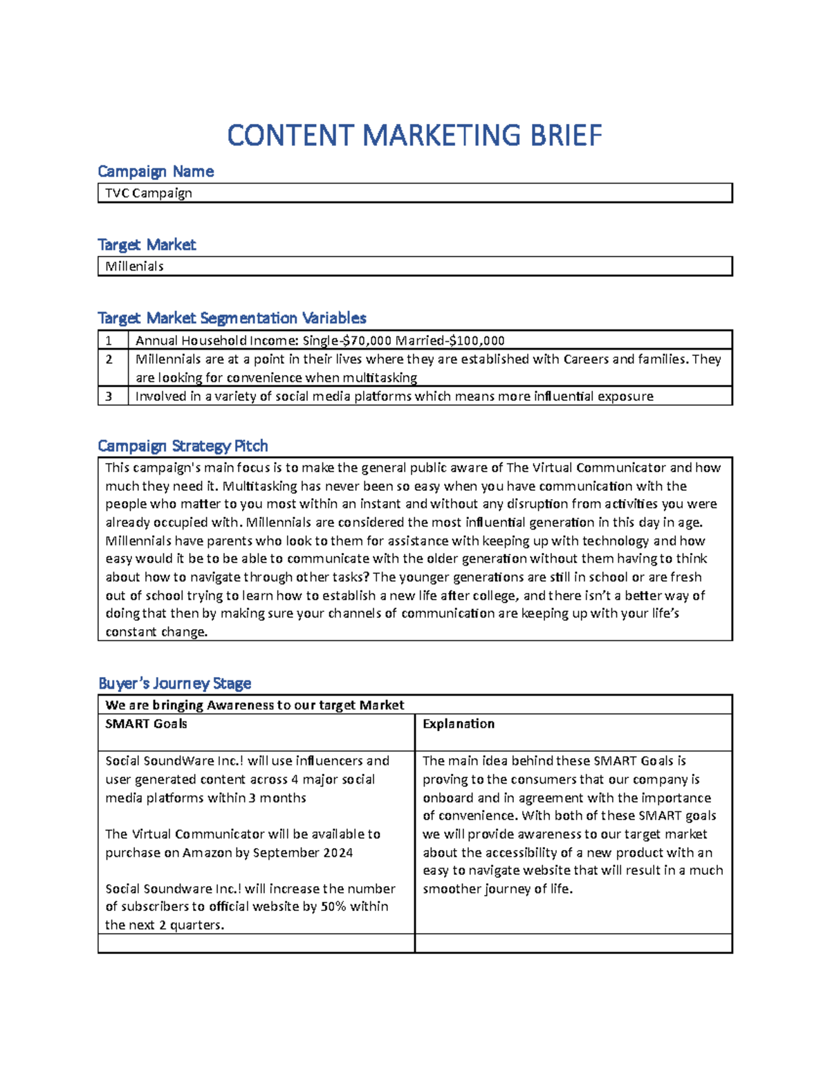 Content Marketing Brief Template -Task 1 - CONTENT MARKETING BRIEF ...