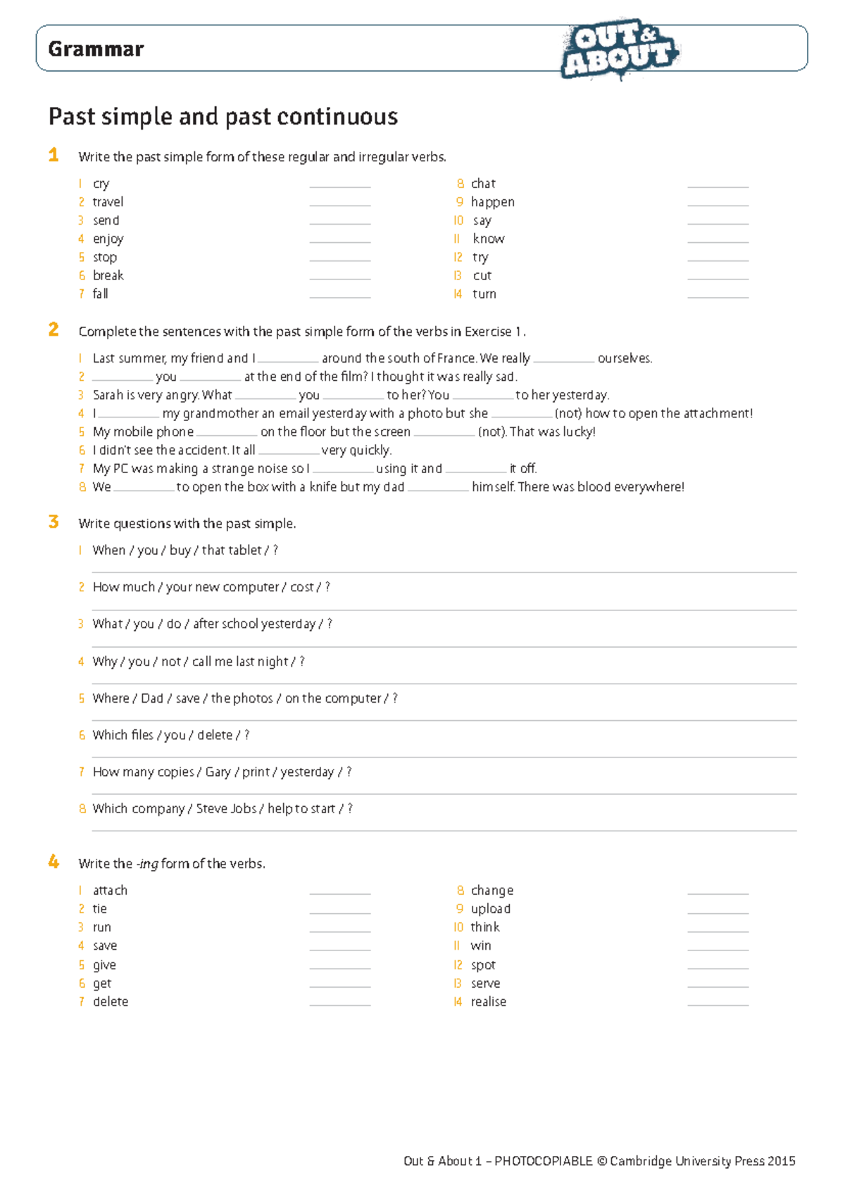 Idioma ingles ejercicios de practica gramatica - Past simple and past ...