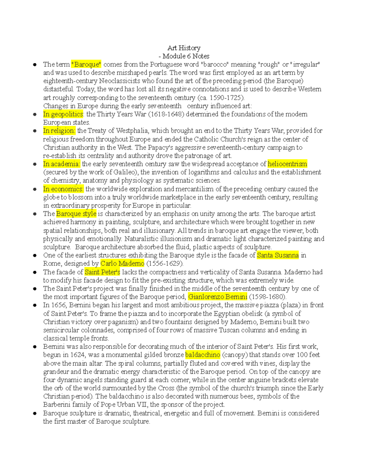 Art History Module 6 Notes Art History Module 6 Notes The term