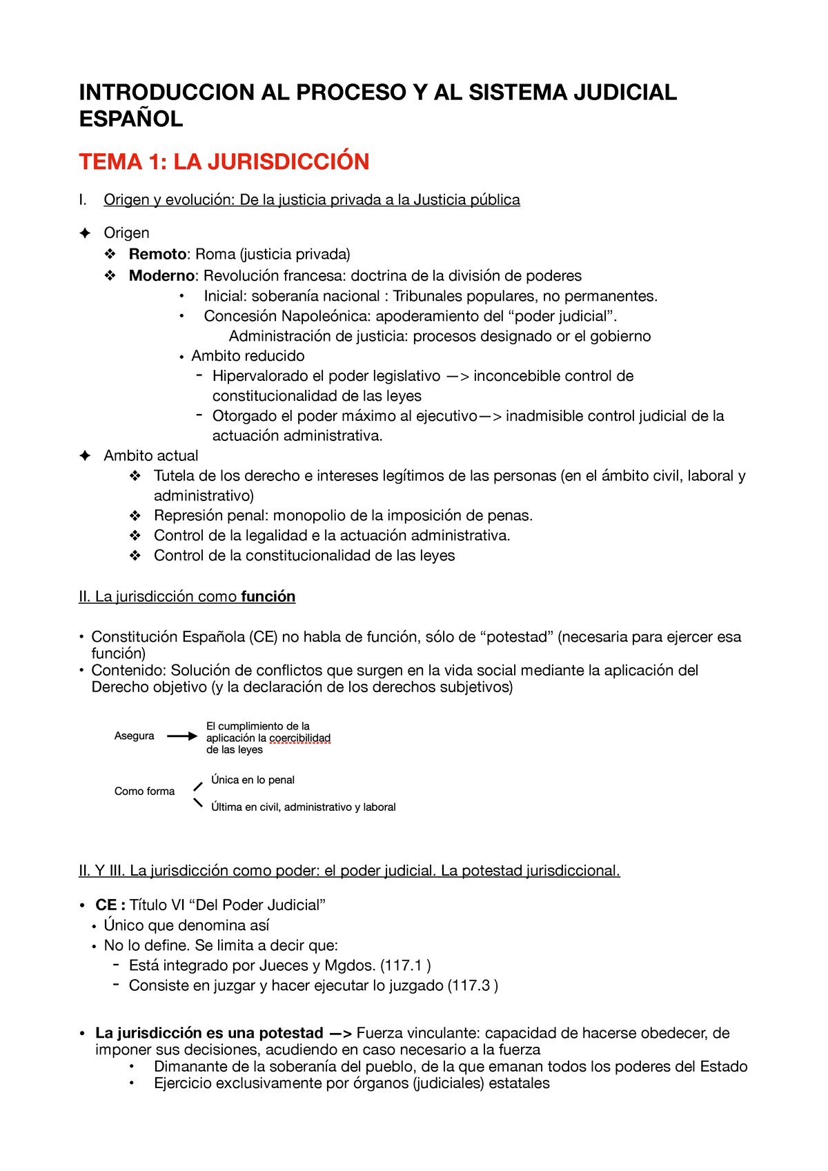 TEMA 1 Procesal (imprimir) - INTRODUCCION AL PROCESO Y AL SISTEMA ...