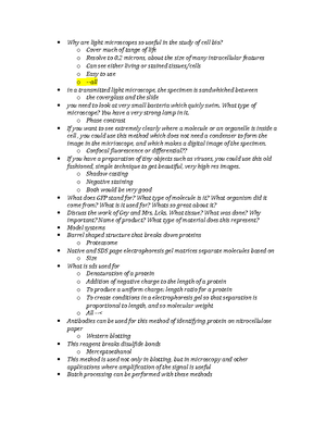 Cell Biology Exam 4 Self-Test Questions - Cell Biology Exam 4 Self-test ...