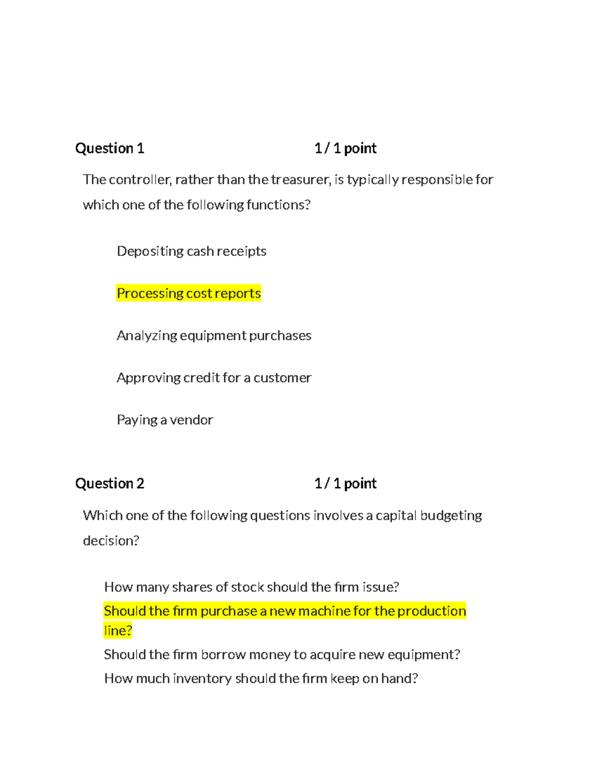 Week 2 Practice Problems Part 1 - Chapters 1-3 Practice Question 1 1 / ...