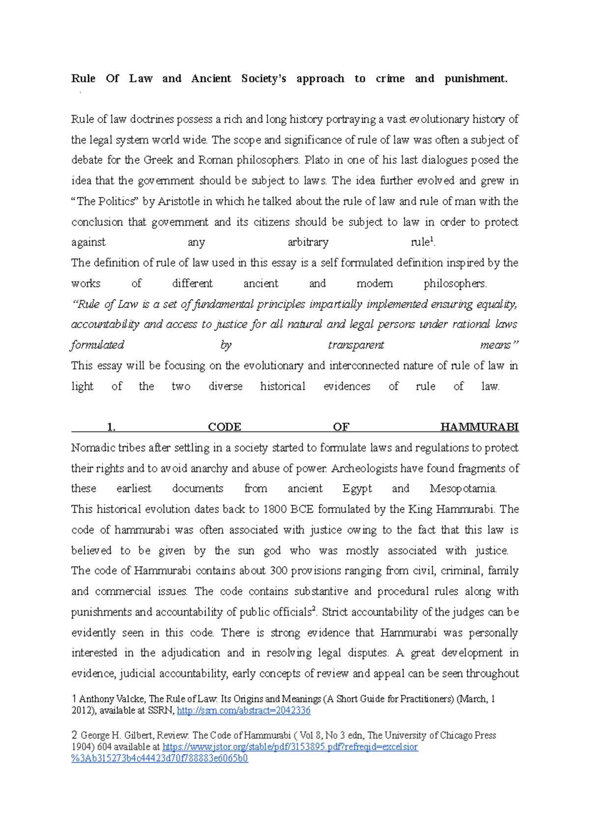 Rule of law and an insight in the historical perspective. - Rule Of Law ...