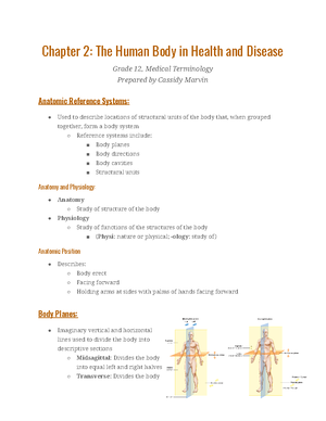 Chapter 1-Introduction To Medical Terminology Notes - Identify Roles Of ...