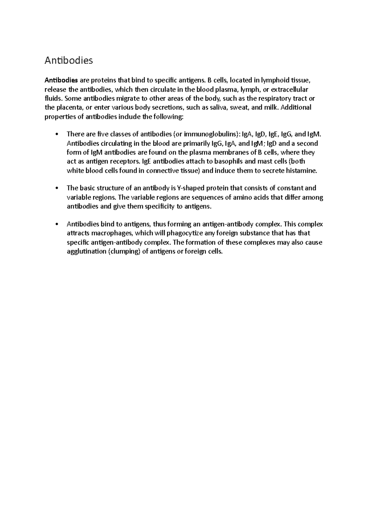 Antibodies lecture notes Antibodies Antibodies are proteins that