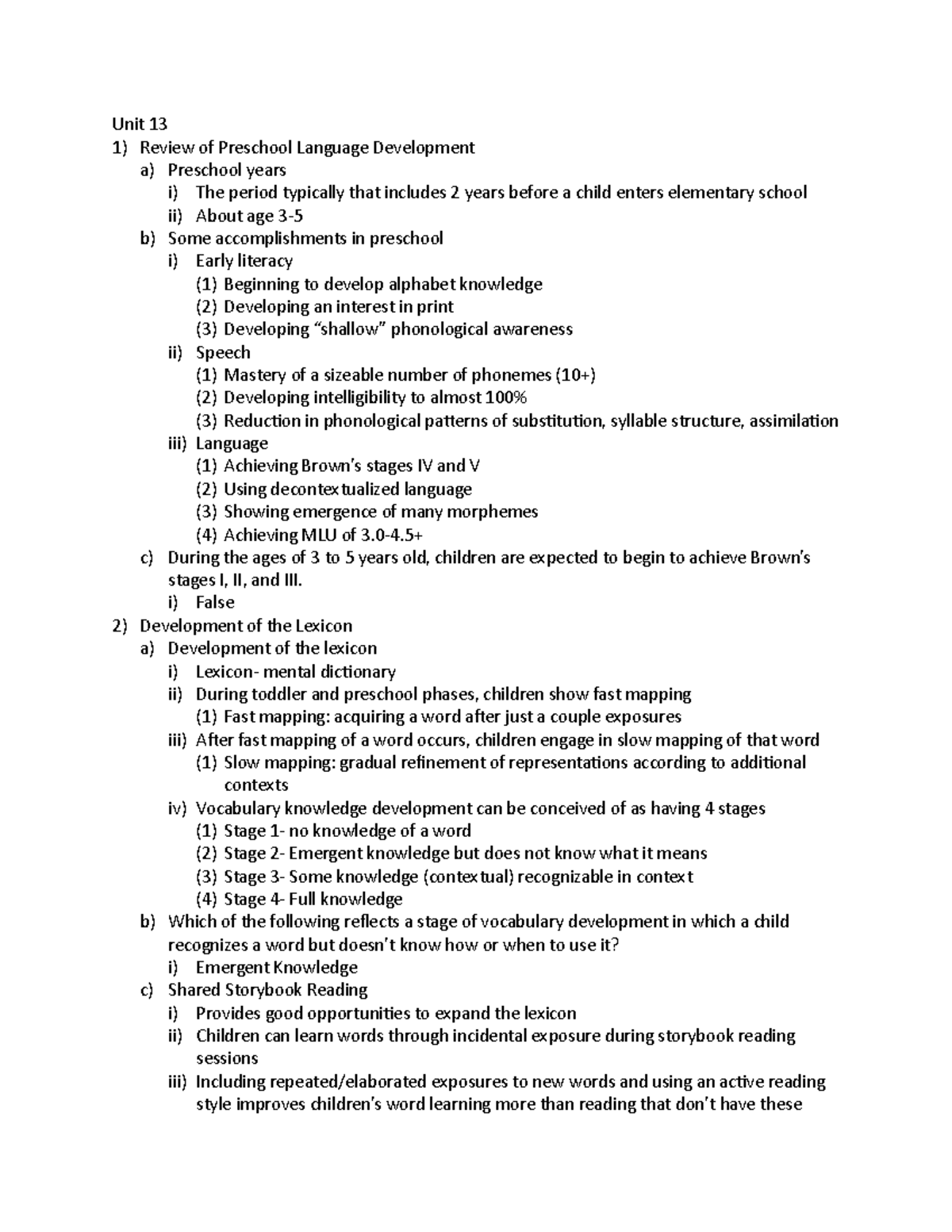 assignment 3 unit 13 review questions