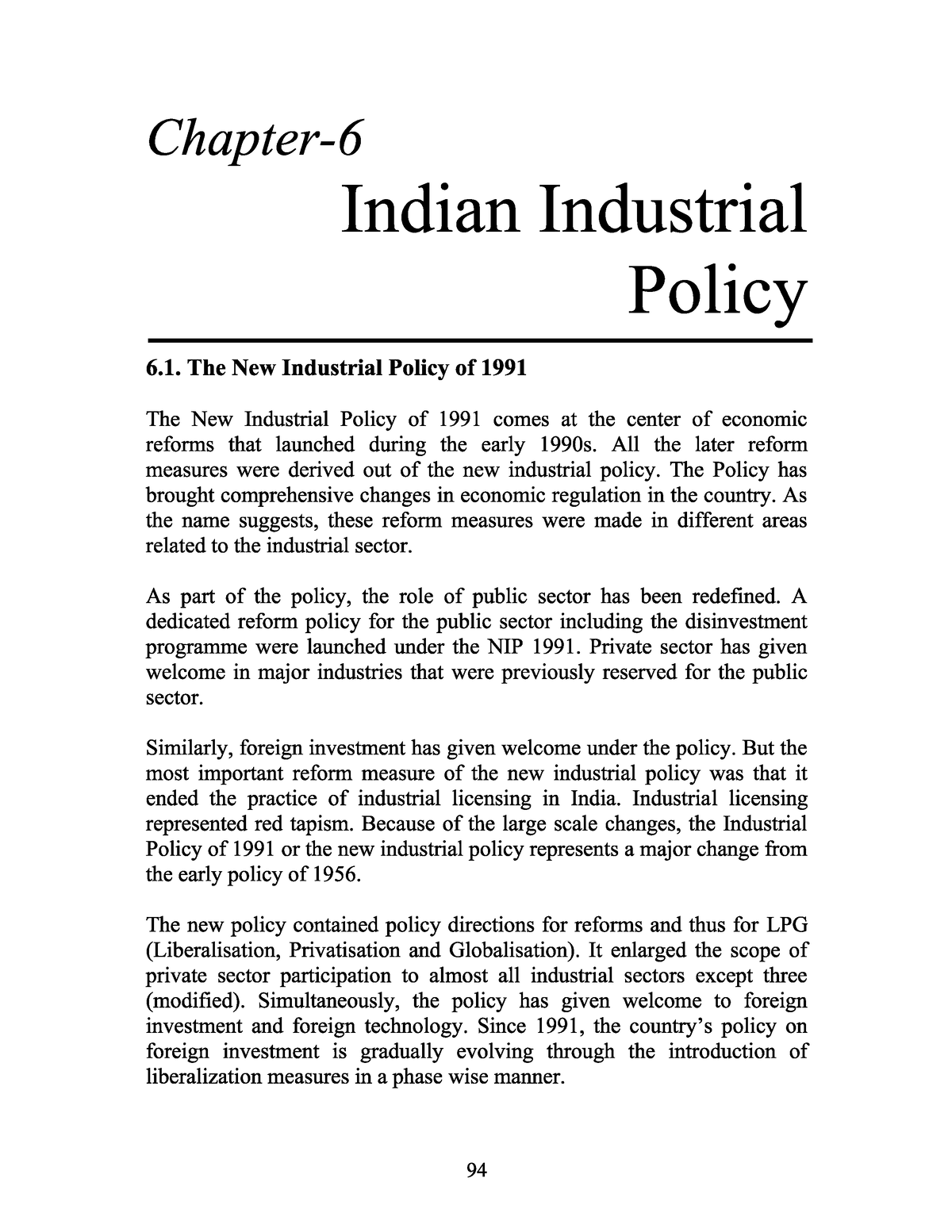 6 Indian Industrial Policy - Managerial Economics - Studocu