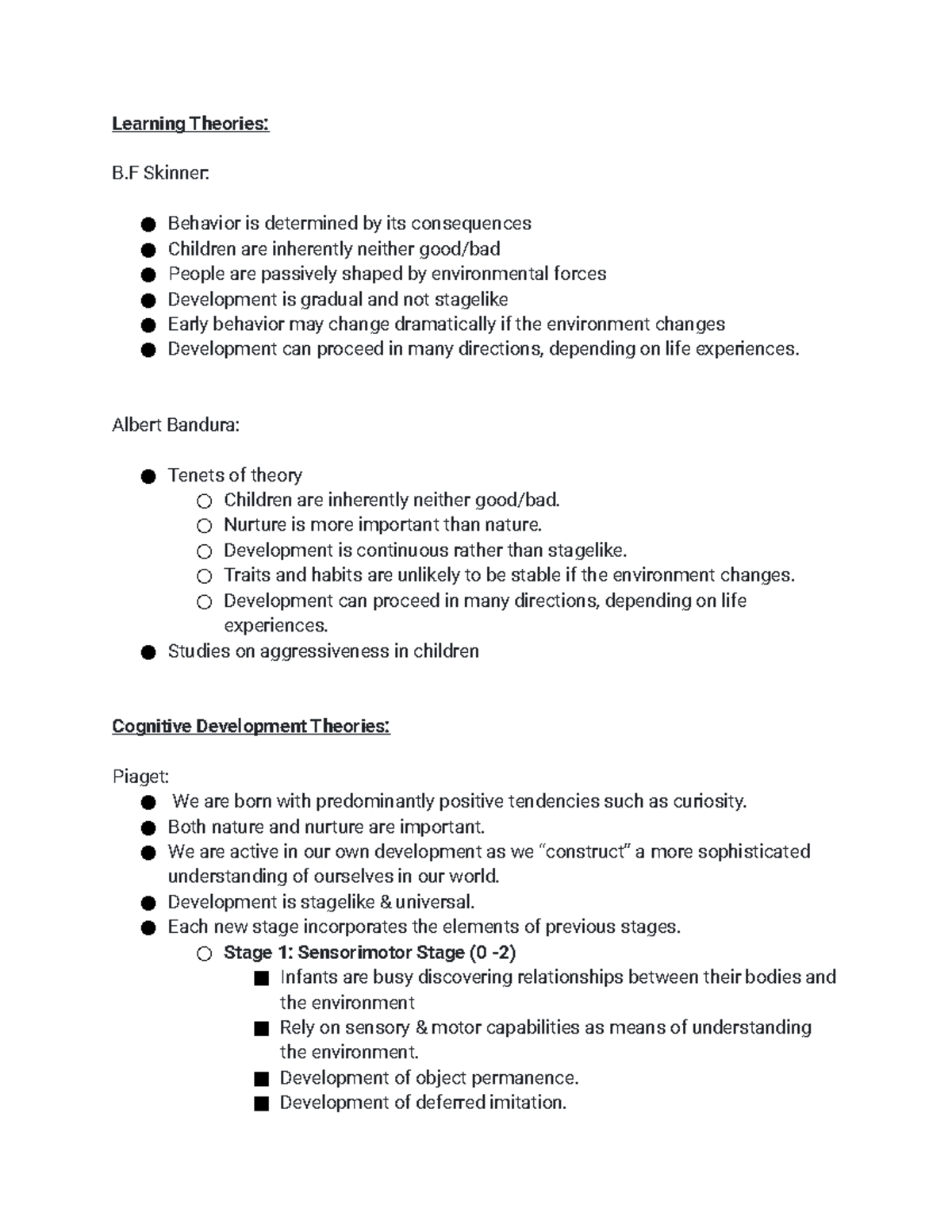 Child Development Theories Learning Theories B Skinner Behavior is