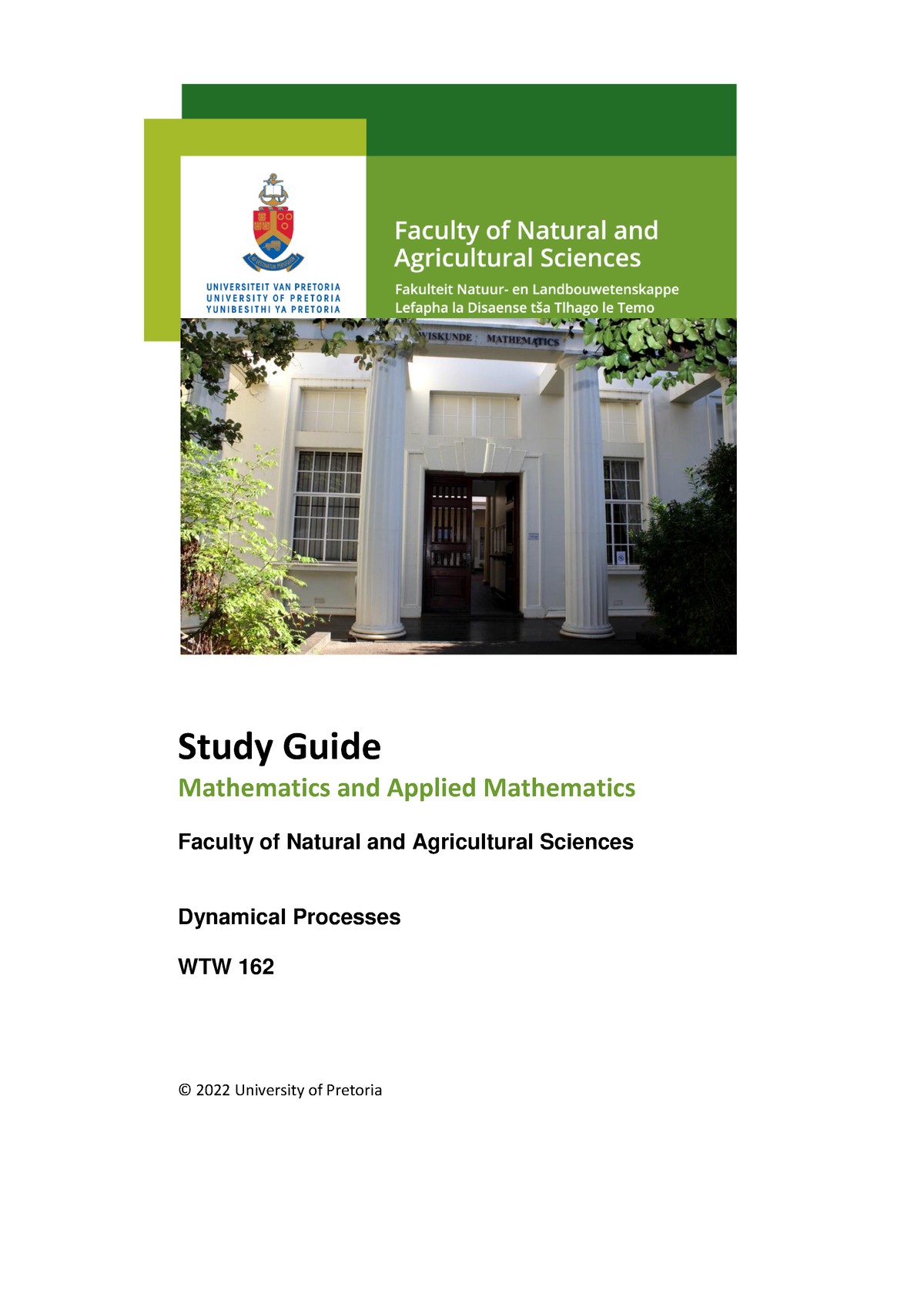 WTW 162 Study Guide - Study Guide Mathematics And Applied Mathematics ...