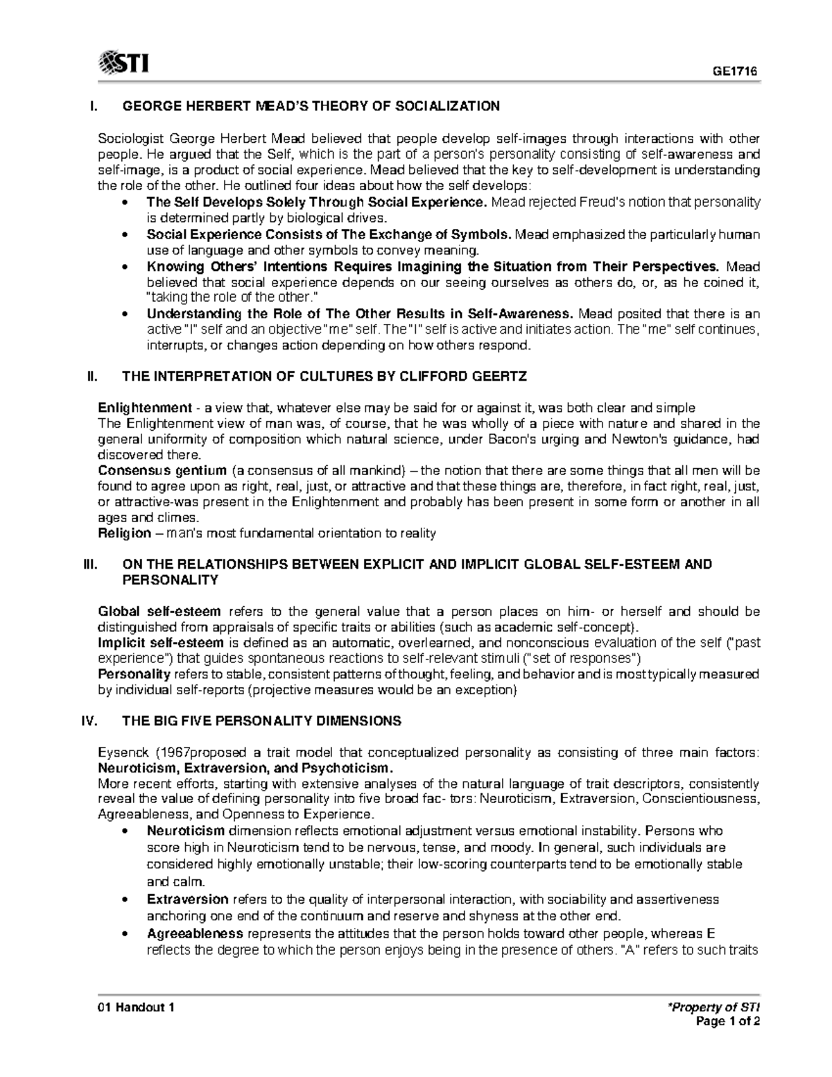 01 Handout 1(5) UTS - Goodluck - GE 01 Handout 1 *Property of STI Page ...