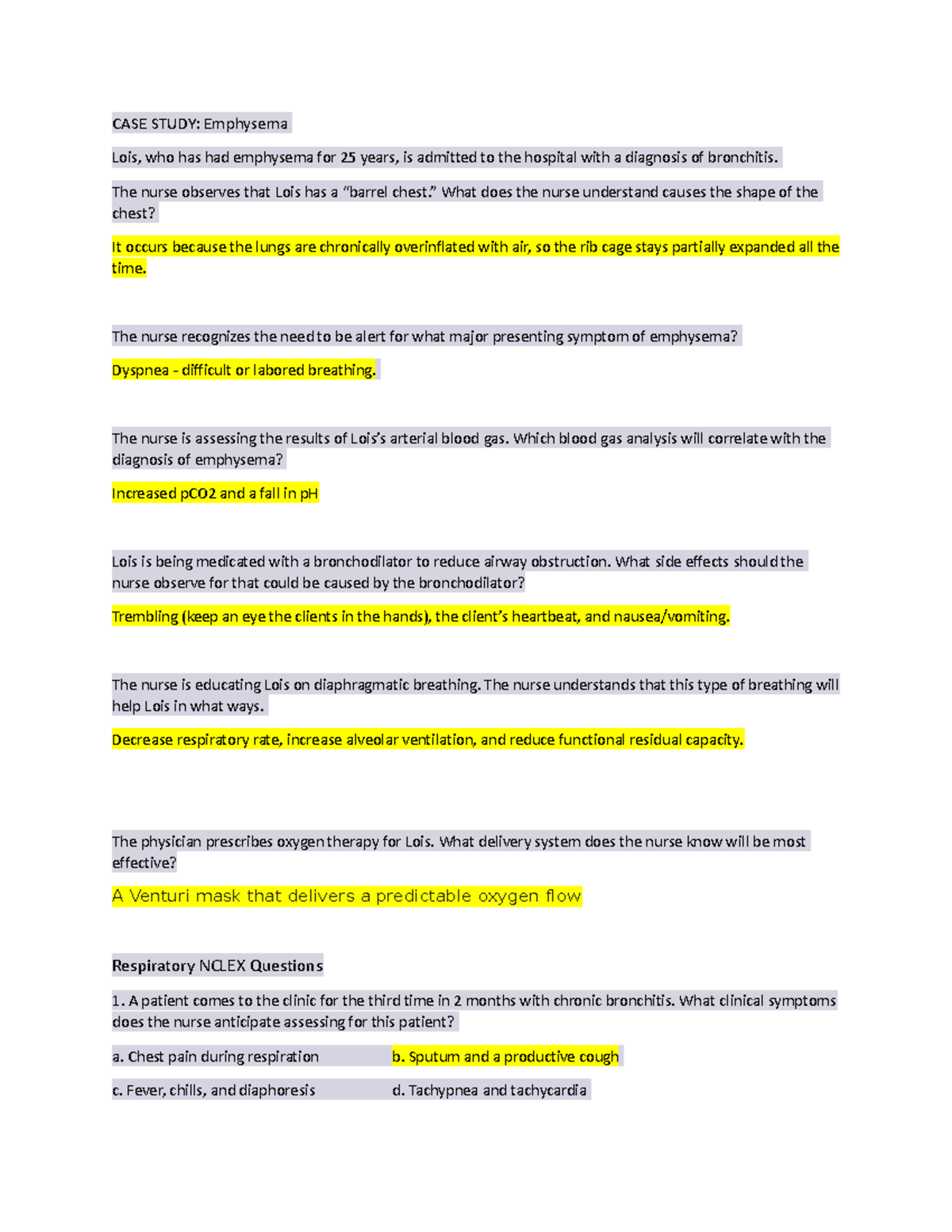 nclex case study format