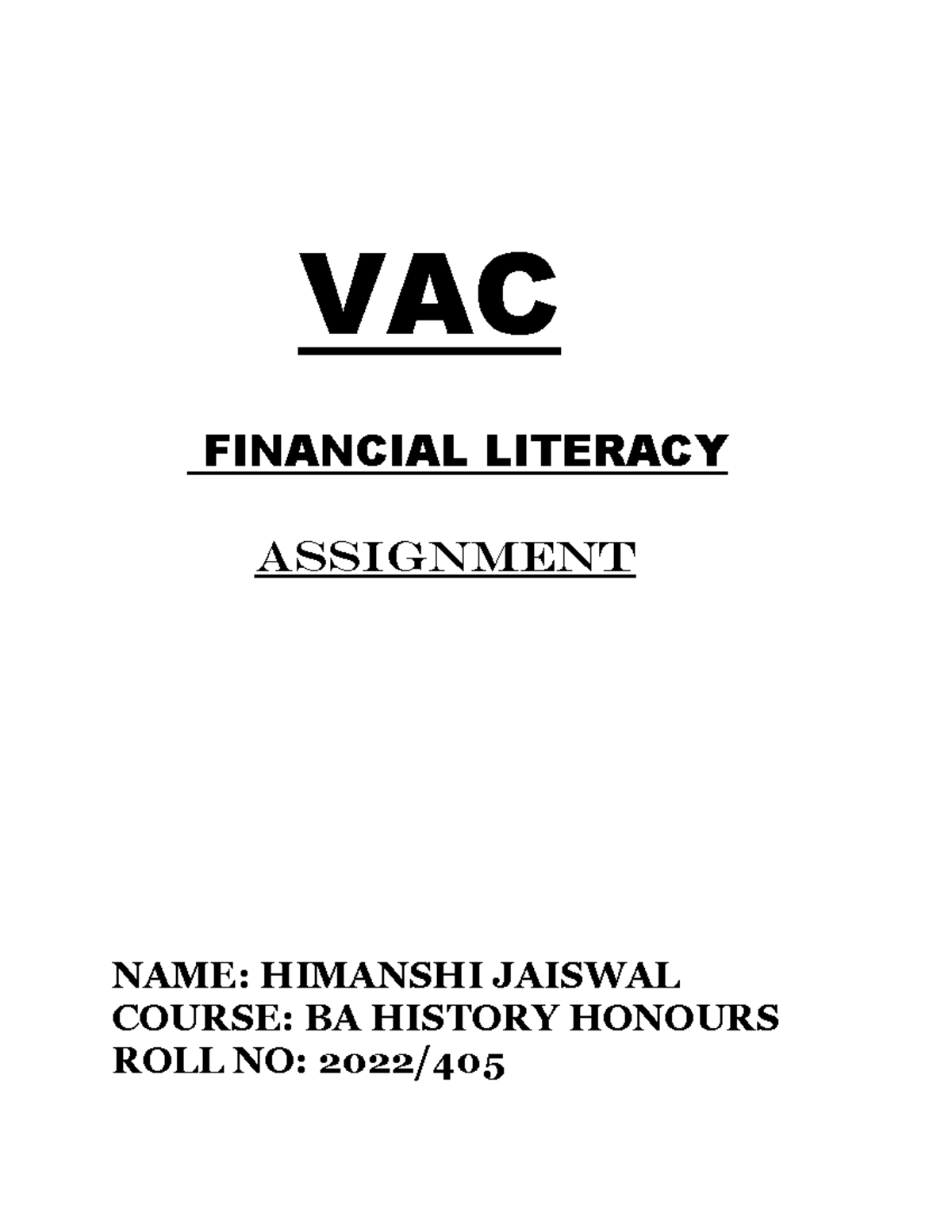 Commercial banks offer various types of accounts to their customers VAC FINANCIAL LITERACY