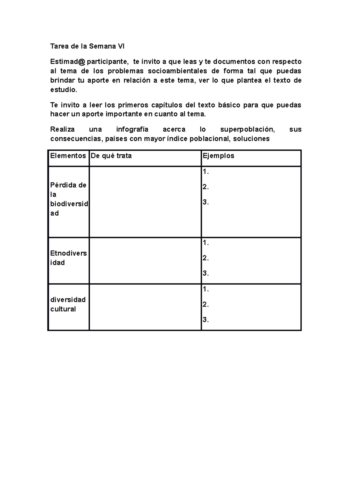 Tarea De La Semana VI - Hola - Tarea De La Semana VI Estimad ...