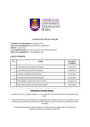 Format OF A LAB Report - FORMAT OF A LAB REPORT INTRODUCTION TO ...