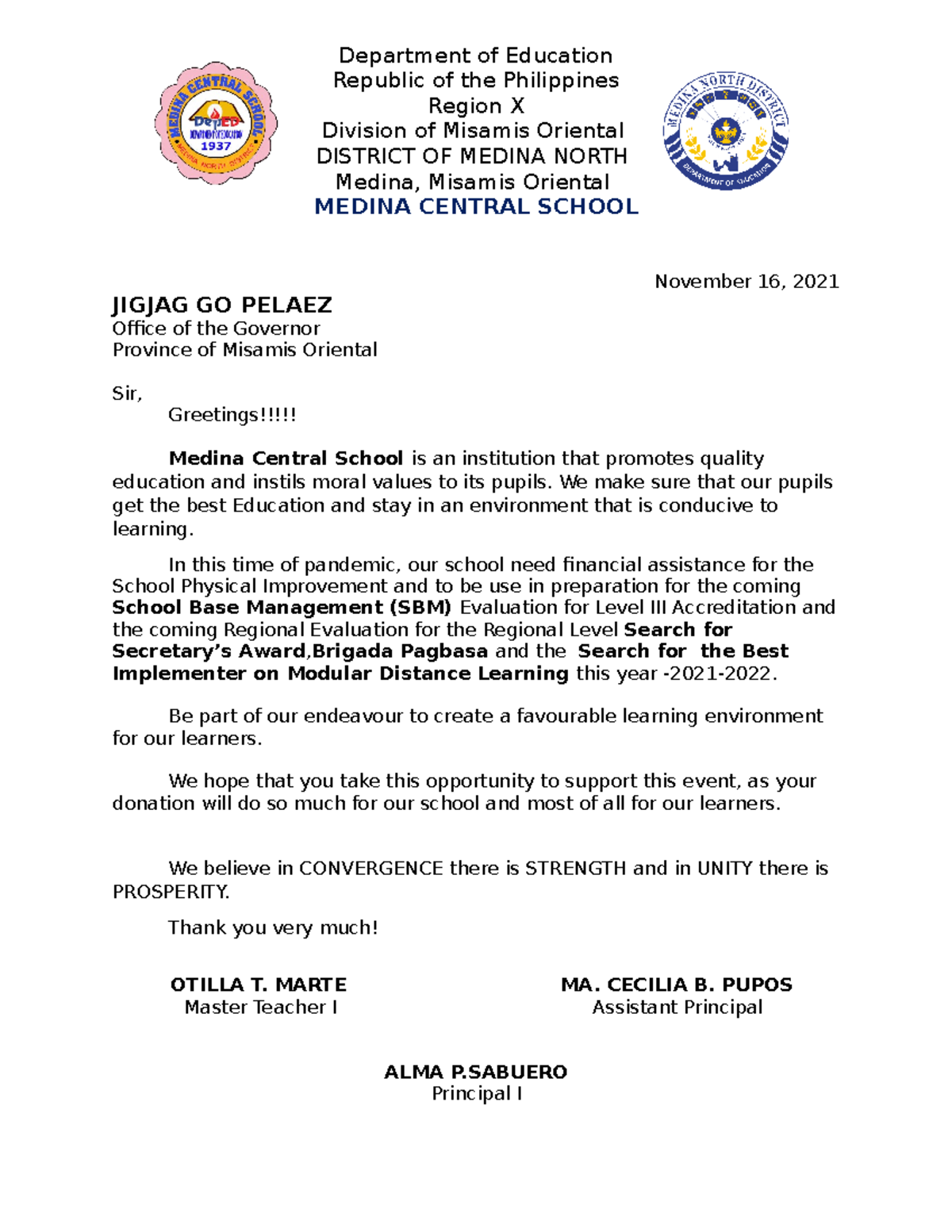 Solicitation - for teaching and learning process - Department of ...