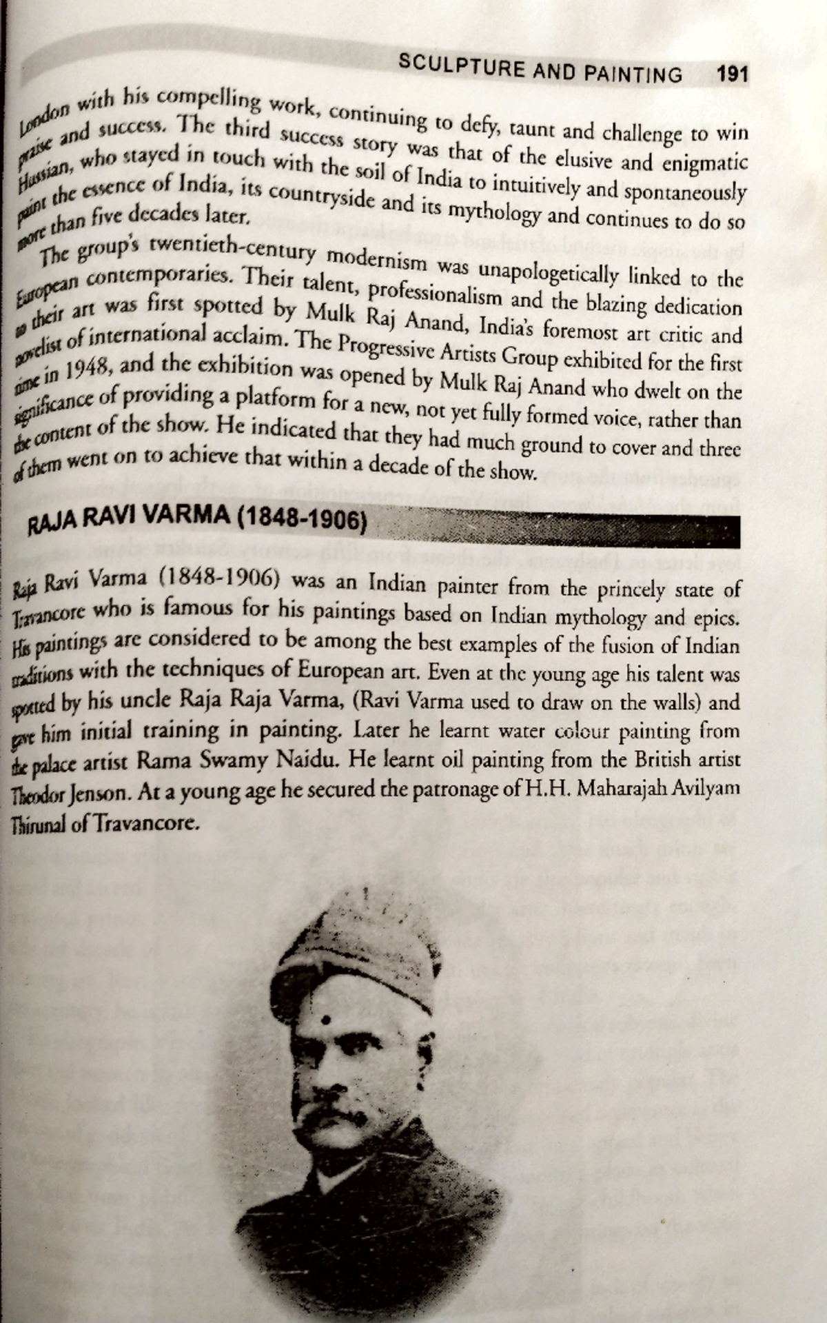 Raja ravi varma - SCULPTURE AND PAINTING 191 his compeling work ...