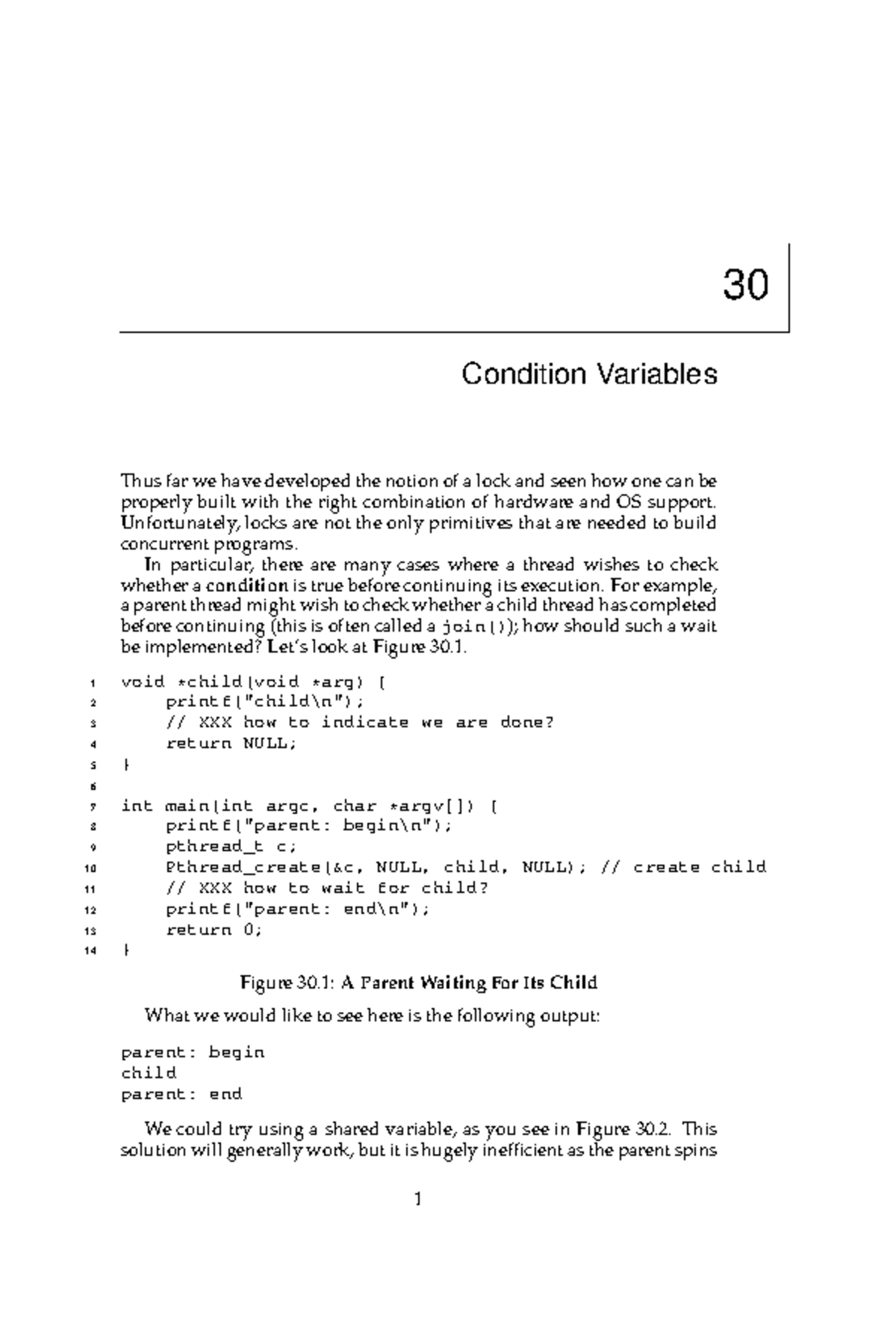 Threadscv4 c30 operating system lecture 30 Condition Variables