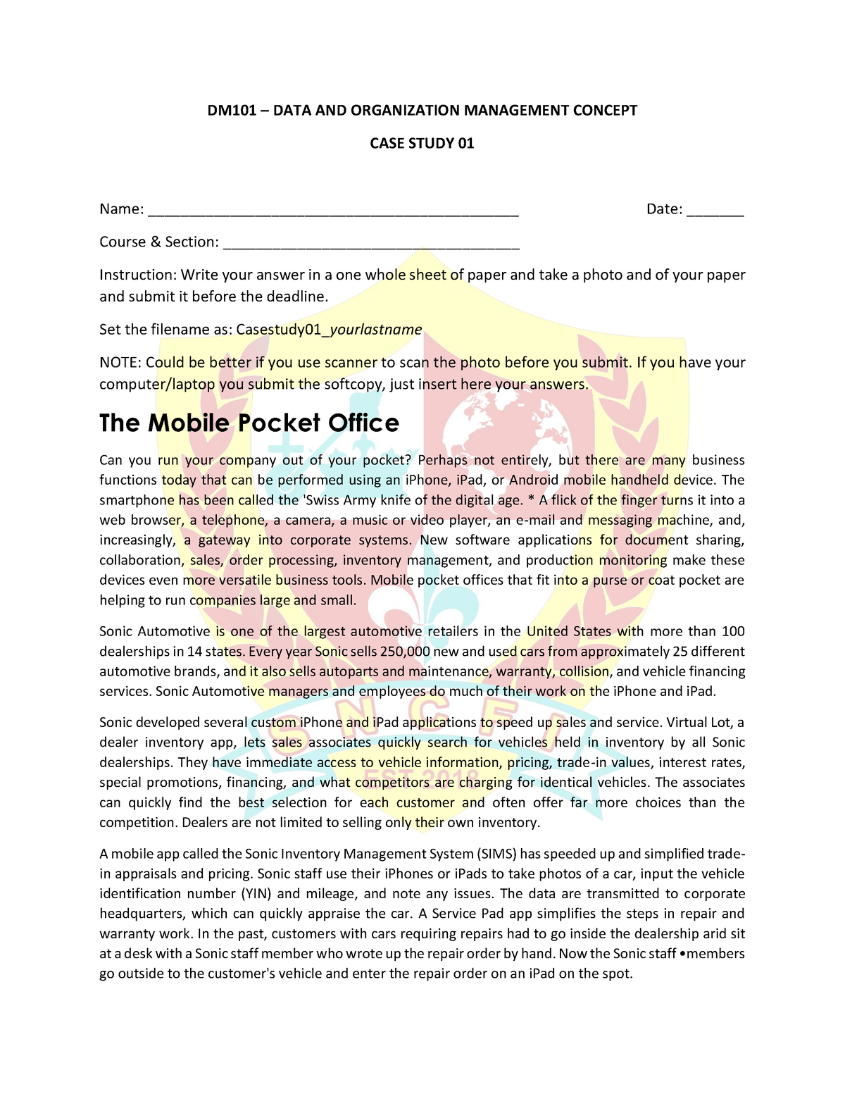 case study 1 the mobile pocket office