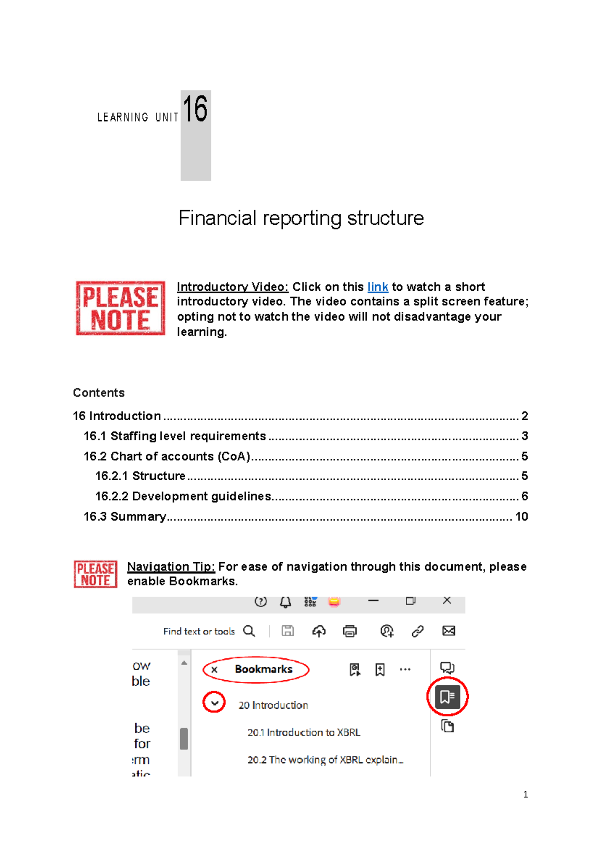 Learning Unit 16 - Financial reporting structure - Left Aligned - L E A ...