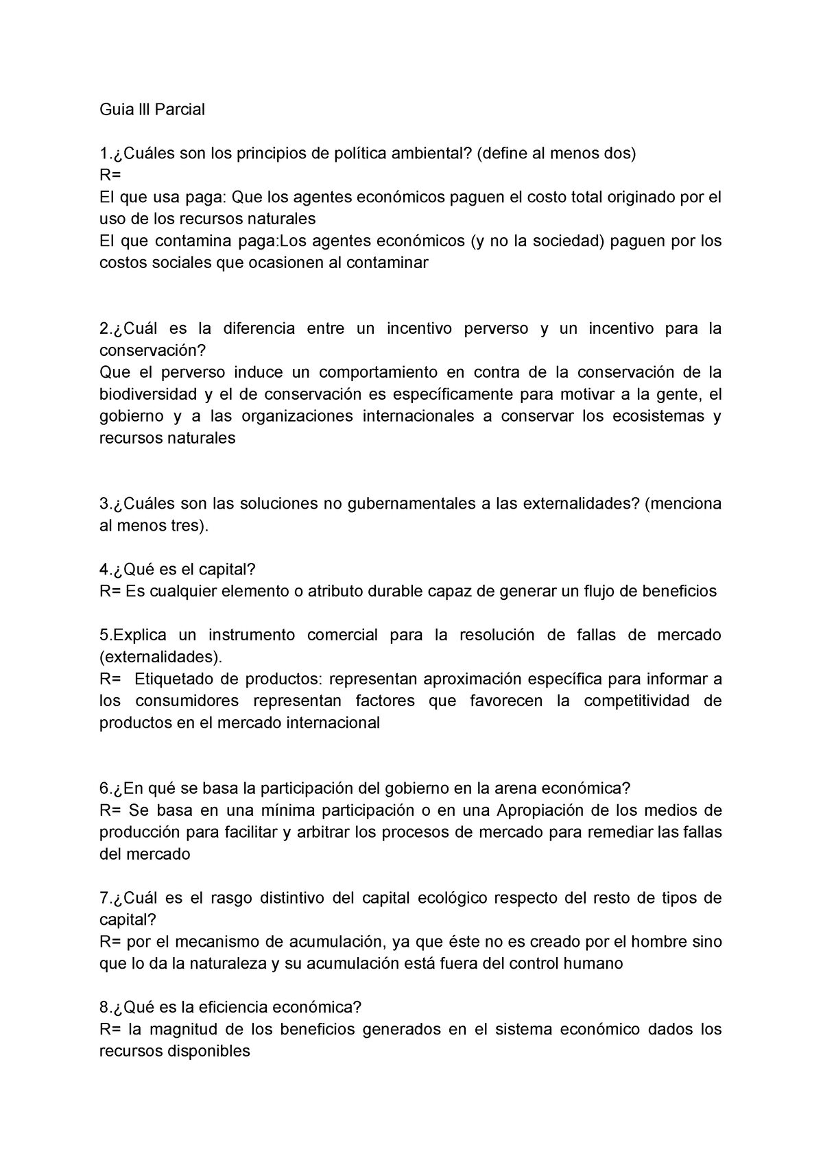 Guia Lll Parcial Economia Ambiental - Guia Lll Parcial 1.¿Cuáles Son ...