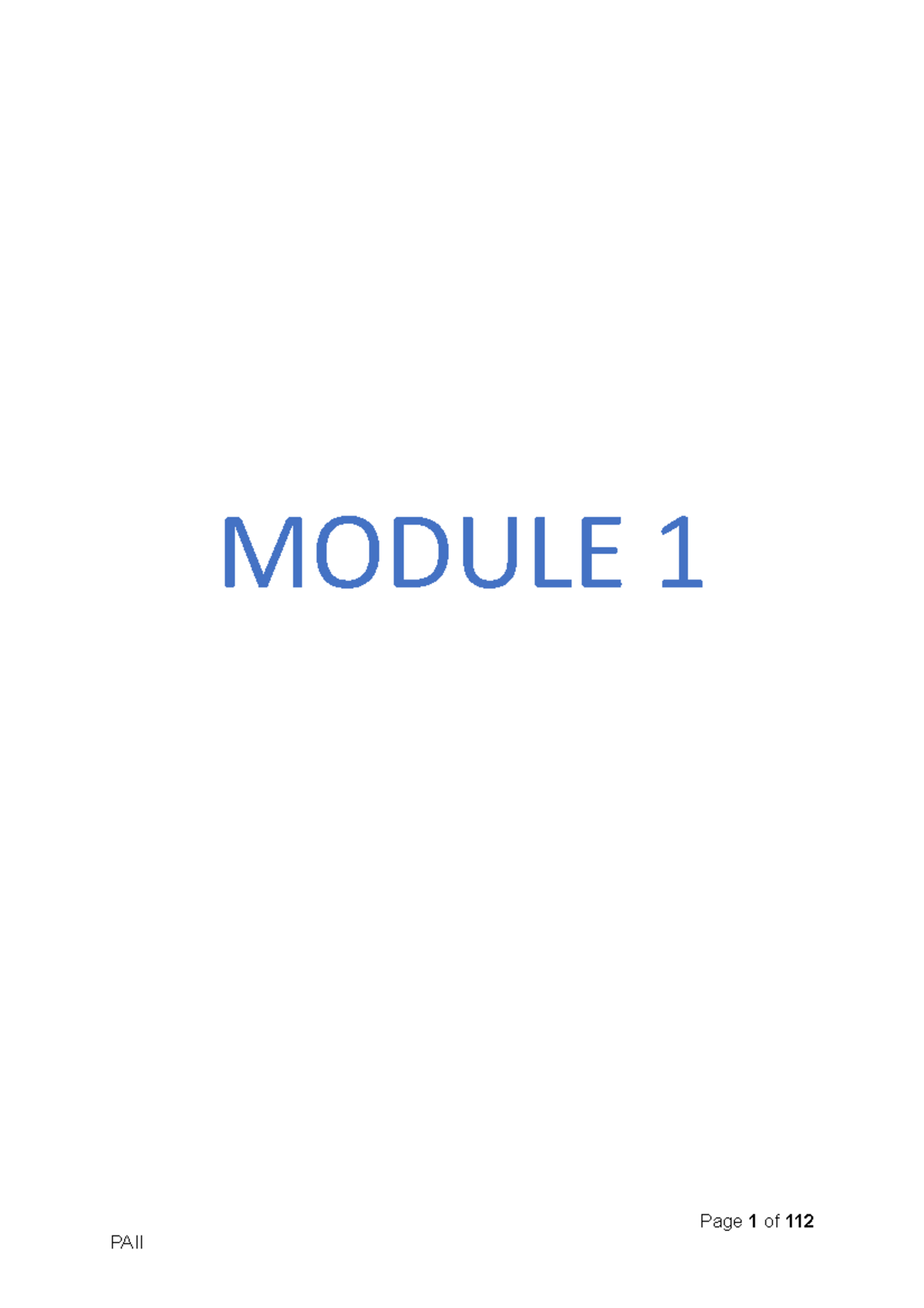 Samenvatting Basismodule PA niveau 2 Syntra Nxtpro - MODULE Page 1 of ...