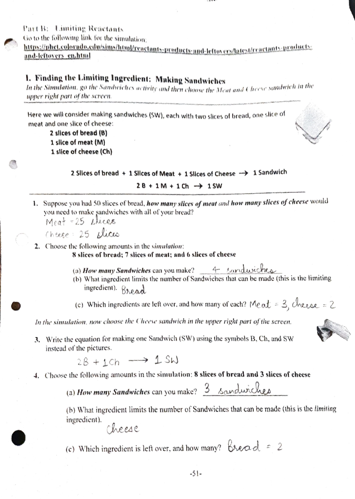 6b - UNIT B Limiting Reactions Worksheet With Answers. - Prt : Imitin ...