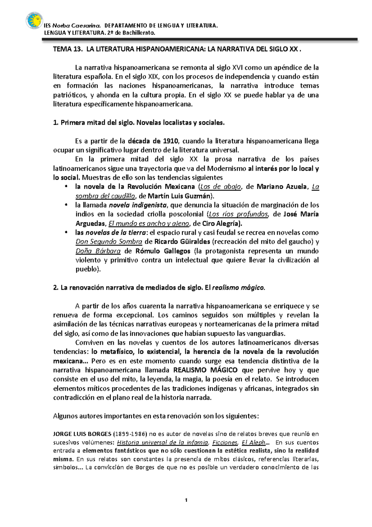 TEMA 12 - Ebau - IES Norba Caesarina. DEPARTAMENTO DE LENGUA Y LITERATURA.  LENGUA Y LITERATURA. 2º - Studocu