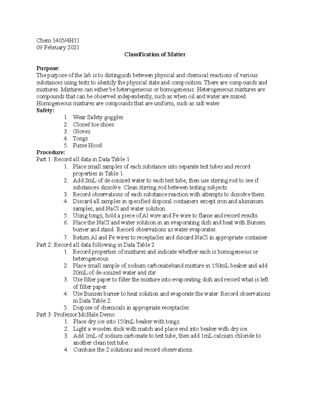 classification-of-matter-lab-chem-1405-4h-09-february-2021