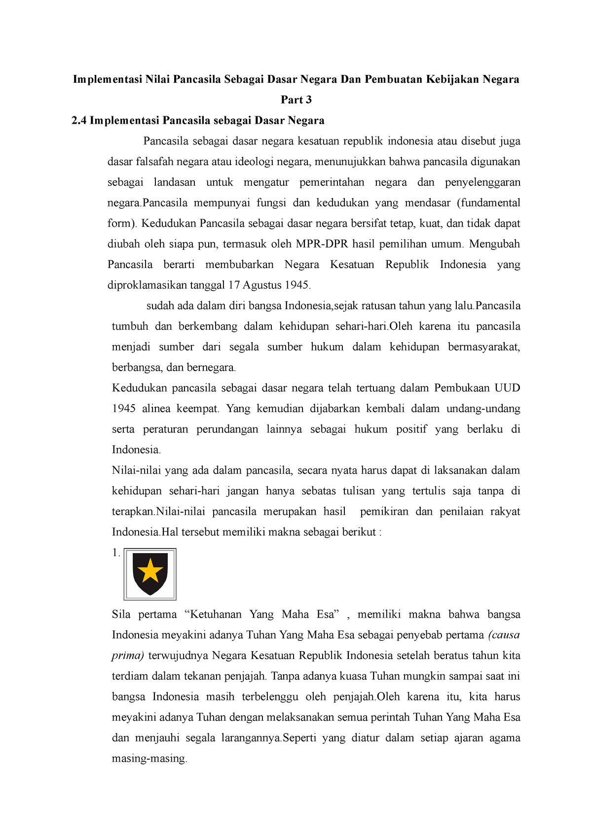 Implementasi Nilai Pancasila Part 3 - Implementasi Nilai Pancasila ...