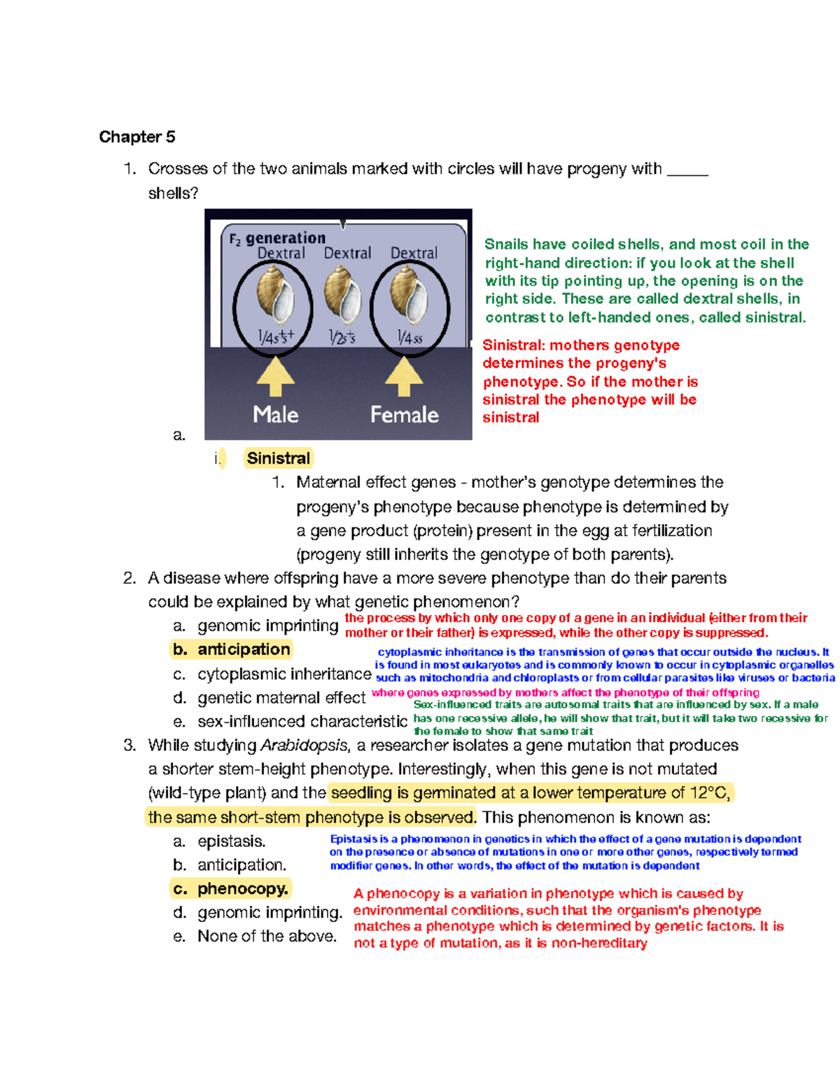 PCB3063 Top Hat Questions Exp Chapter 5 Crosses of the two animals