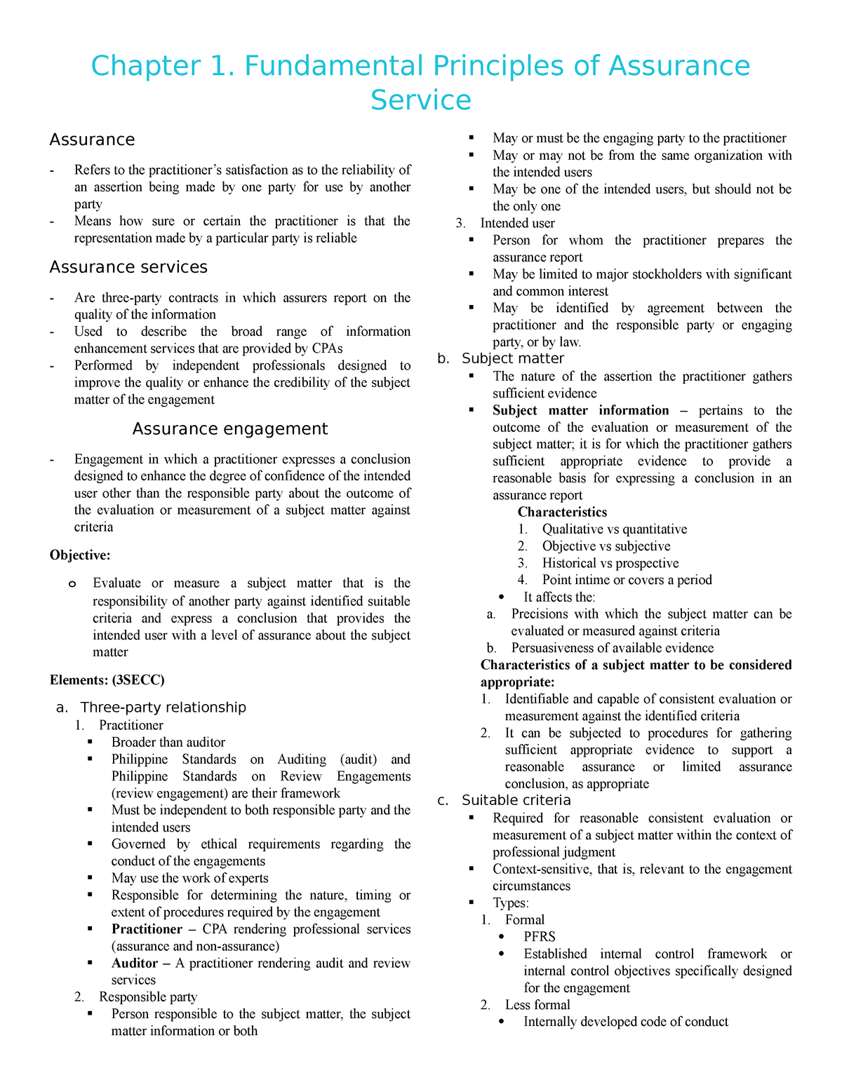 Service Assurance Job Description