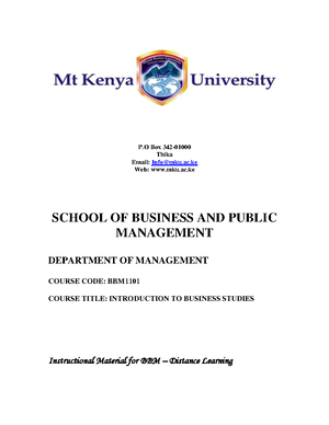 BBM 311 Human Resource Management Module-1-2 - P. Box 342-01000 Thika ...